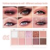 FeiCuiYun 10 Colors Eyeshadow Palette,Matte&Glitter&Shimmer Eyeshadow Makeup,Naturing-Looking,High Pigment Waterproof Eye