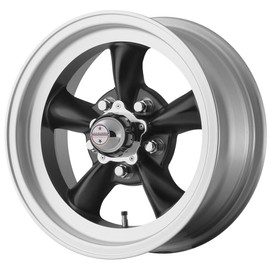 American Racing Vintage VN105D 15X4.5 5X4.5 S-BLK MACH -15MM - VN1055465B