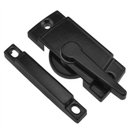 Dsjnf Plastic Steel Sliding Window Crescent Lock Sliding Window Latch Fittings Window Lock for Vertical Windows Replacement Lock Suitable for Courtyard Glass Sliding Door Black -1pcs