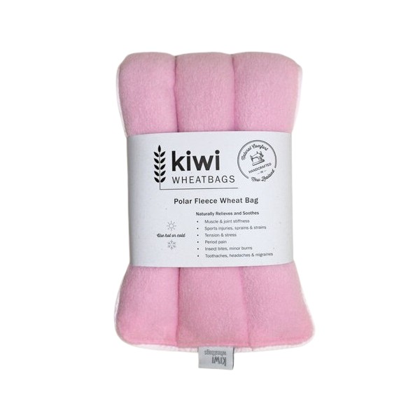 Kiwi Wheatbags Polar Fleece Wheat Bag 3 Channels - Baby Pink