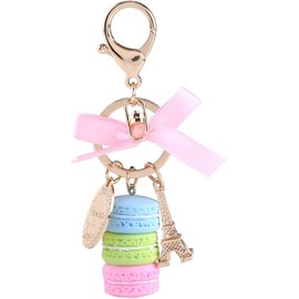 Llavero Macaron Colorido Anillo de Llave de Torre Eiffel para Bolso Monedero Decoración de Coche para Niños Regalo de Cumpleaños Navidad