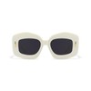 laureles Retro Classic Square Sunglasses Women Men Black Grey Rivets
