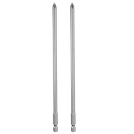 sourcing map 2pcs #1 Phillips Screwdriver Bit PH1 1/4" Hex Shank 8" (200mm) Long Magnetic S2 Steel Industrial Grade Screw Driver Bit Cross Head Electric Drill Bits 0.236" (6mm) Rod