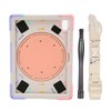 Tablet Case Silicone Hard PC Precise Cutouts Adjustable Strap 360