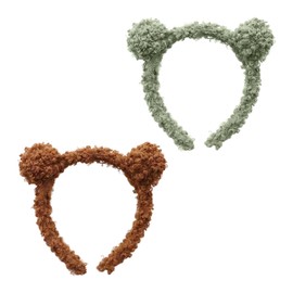 2 Pieces Of Bear Ear Headbands, Cute Plush Headbands, Headband Decoration For Women, Animal Ear Headbands, Hair Decorations