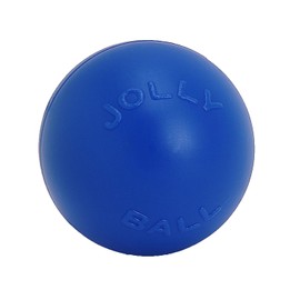 Jolly Pets Push-n-Play Ball Dog Toy, 4.5 Inches/Small, Blue (345 BL)