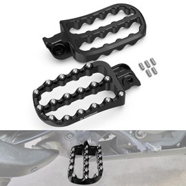 NICECNC Flat Foot Pegs Footpeg Compatible with 390 Adventure 2020 2021 2022 2023 2024, Foot Pedals, Anodization, CNC-machined, Black