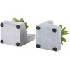 MyGift Sujetalibros en Forma de L de hormigón con Plantas