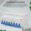 Mini Interlocking Conversion Circuit Breaker Guide Rail Type Manual Dual
