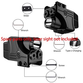 XYH-Win 1 Type-C USB Charging Cable + 2 Allen Wrenches + 1 Slider + 1 Small Screw with The Spring for GRL10 Series 3 in 1 Tactical Flashlight