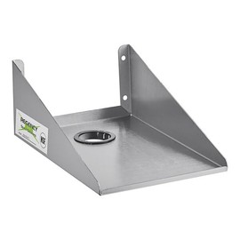 Glownary Wall Mounted Stainless Steel Printer Shelf, Silver, 10 x 7 x 5.5 Inch, 50 lb Capacity, Type 430, 16 Gauge, NSF Listed