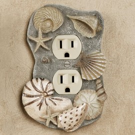At the Beach Blue Single Outlet Cover Switchplate