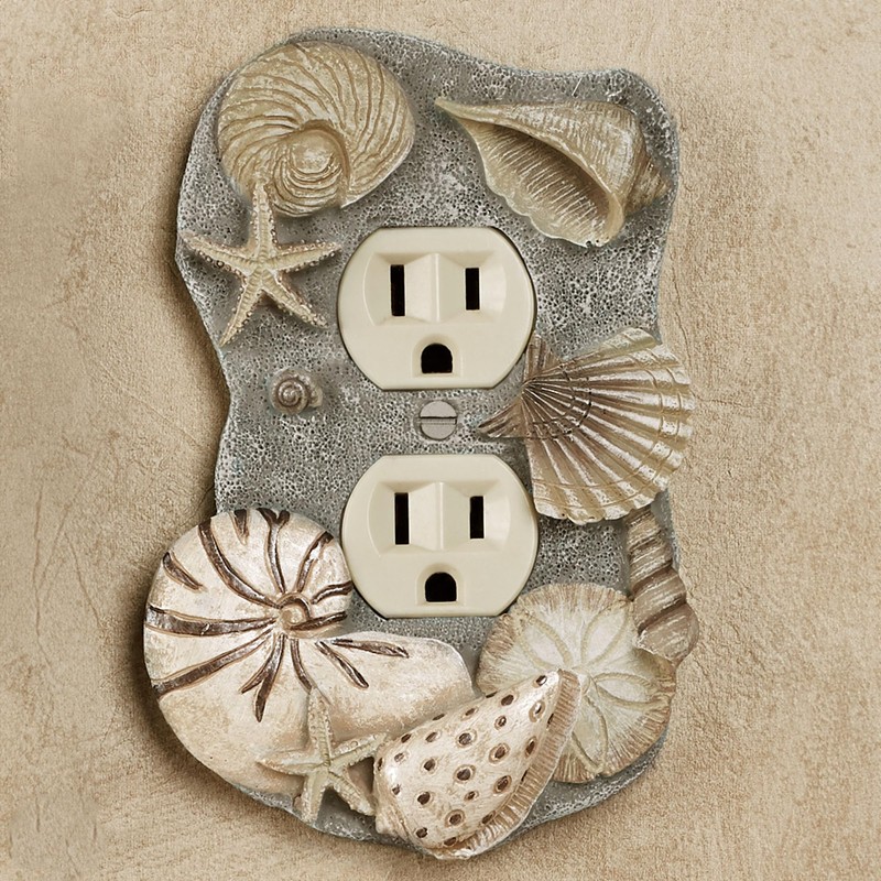 At the Beach Blue Single Outlet Cover Switchplate