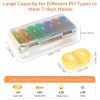 Jasezeo Pill Organizer 2 Times A Day, 7 Day Am