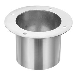 PATIKIL 4.25" Duct Connector Flange, Straight Pipe Exhaust Flange Stainless Steel Pipe Hose Duct Collar for Heating Cooling Ventilation HVAC System