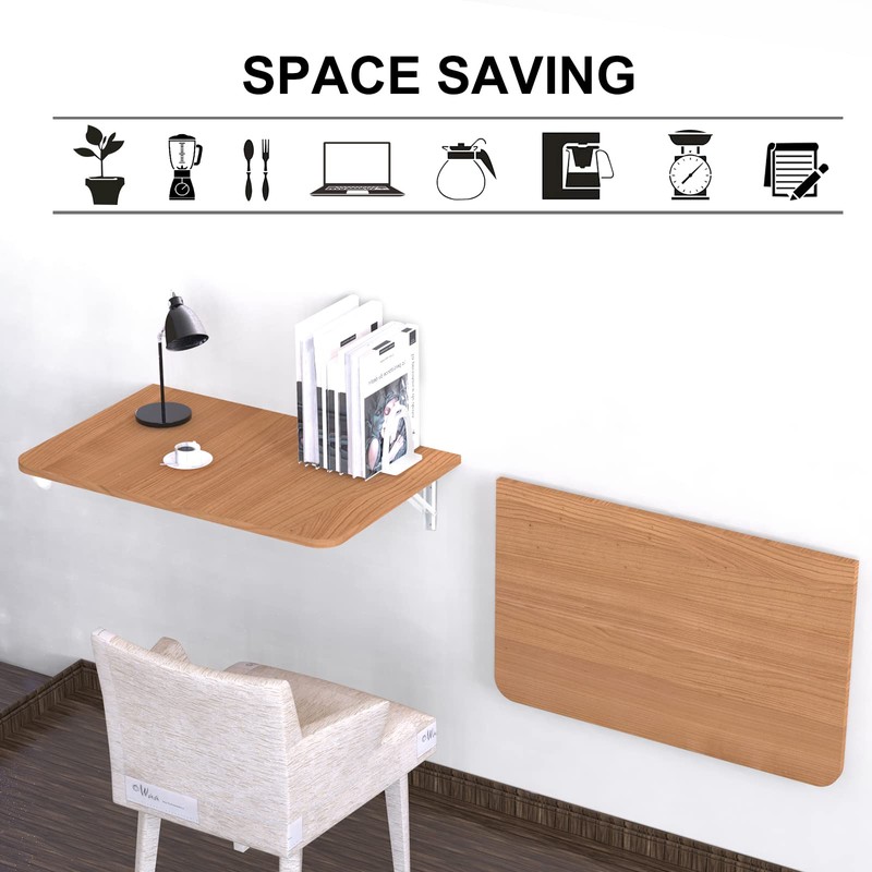 YUMORE White Folding Shelf Brackets, 20 Inch Heavy Duty L