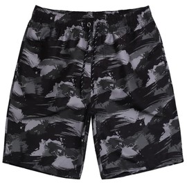 Dminyak 9" Quick Dry Men's Swim Trunks with Mesh Lining – Black Camo Board Shorts Big and Tall Swimsuit for Men