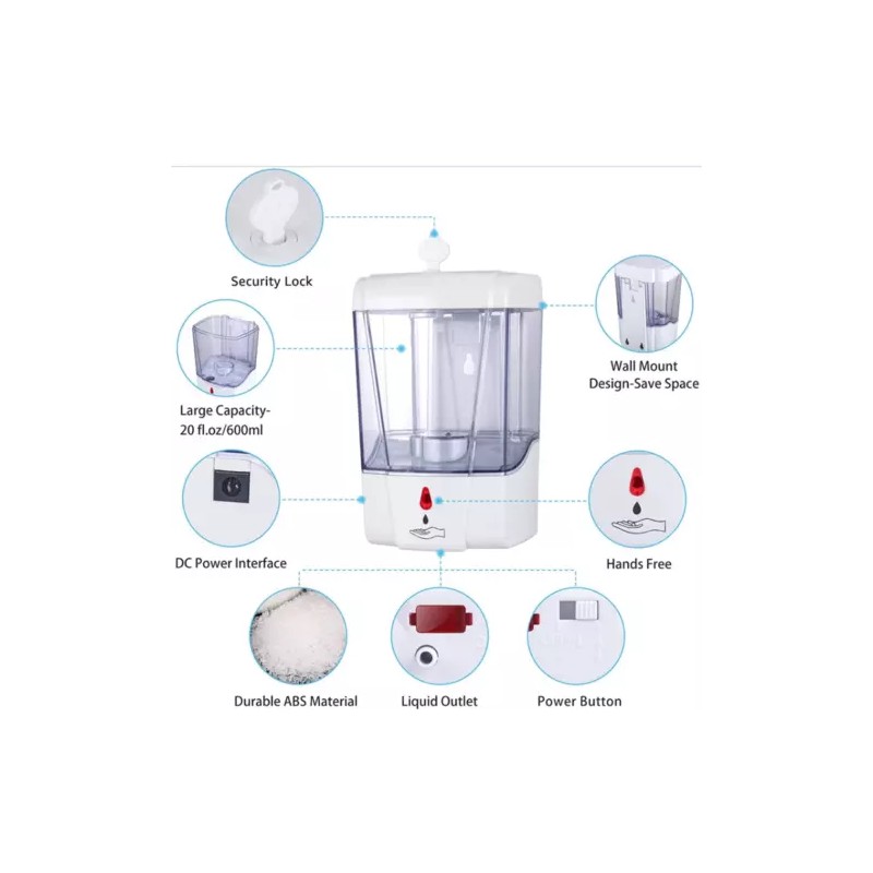Automatic Sensor Soap Dispenser, Bottle Free Soap Dispenser Wall Mounted.