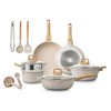 Bakken-Swiss 14-Piece Kitchen Cookware Set – Granite Non-Stick – Eco-Friendly