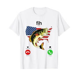 Fih Calling Remind me Message Decline Accept Phone Call Fish T-Shirt