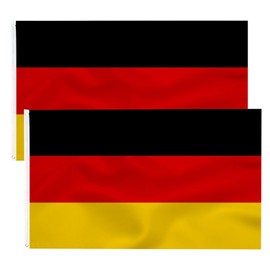 Germany Flag 90 x 150 cm Polyester Bright Colours with Brass Eyelets Pack of 2