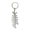 Komonee Fish Bone Silver Bottle Opener Key Chain Metal Dead