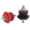 1Pair Thru Panel Battery Terminal Connectors 3/8 In Black Red