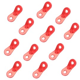 Azarxis Aluminum Alloy Paracord Tensioners Rope Adjuster, Ultralight Strong Tent Guyline Cord Adjuster Wind Rope Buckle (Red (Eyes Shape) - 12 Pack)