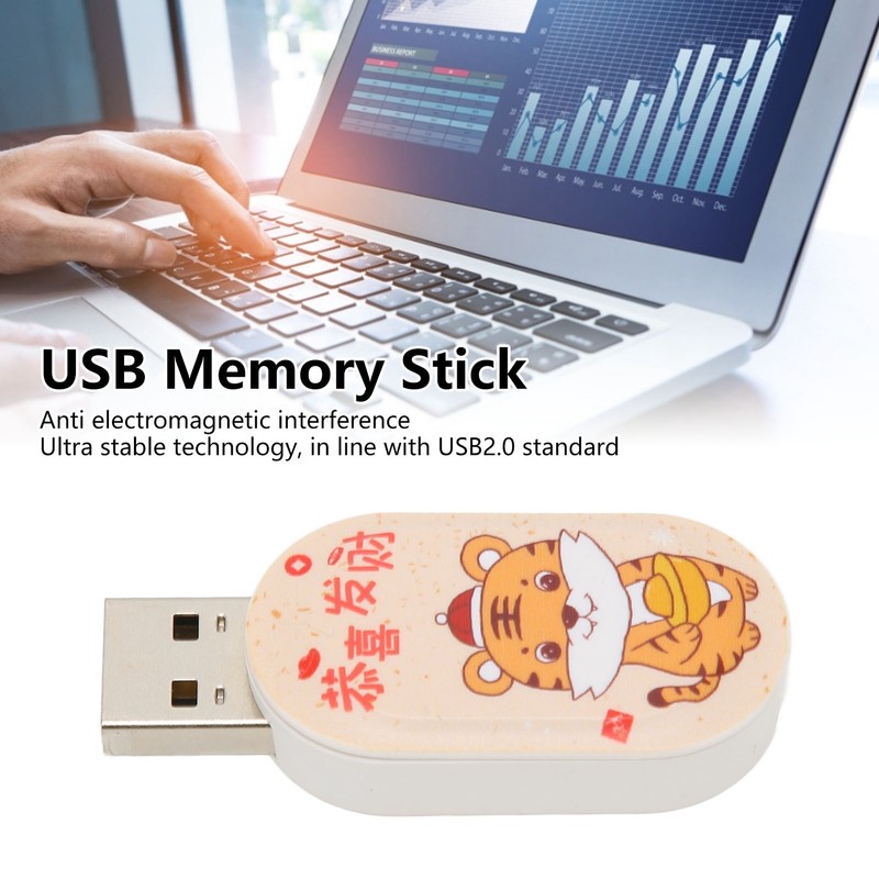 Cartoon USB Flash Drive Cute Animal Pattern Anti Electromagnetic Interference