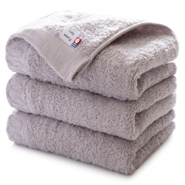Trampalan Imabari Towel Face Towel 3-piece Set Fluffy Absorbent Quick-drying Lightweight Thick 100% Cotton Soft Twist Fluffy Made in Japan (Lilac)
