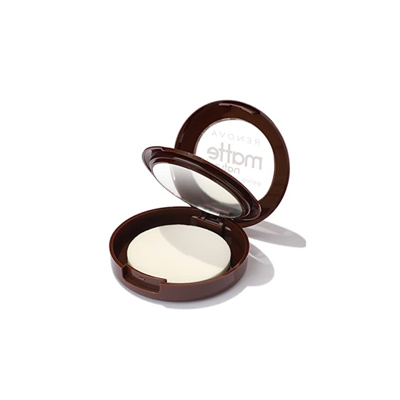 Renova Polvo Compacto Matte Natural, color Beige Claro, 10.5 g