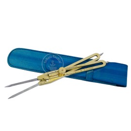 Samara Nautical 15 Inch Brass Antique Drafting Tool Proportional Divider Scientific Instrument with Solid Leather Cover