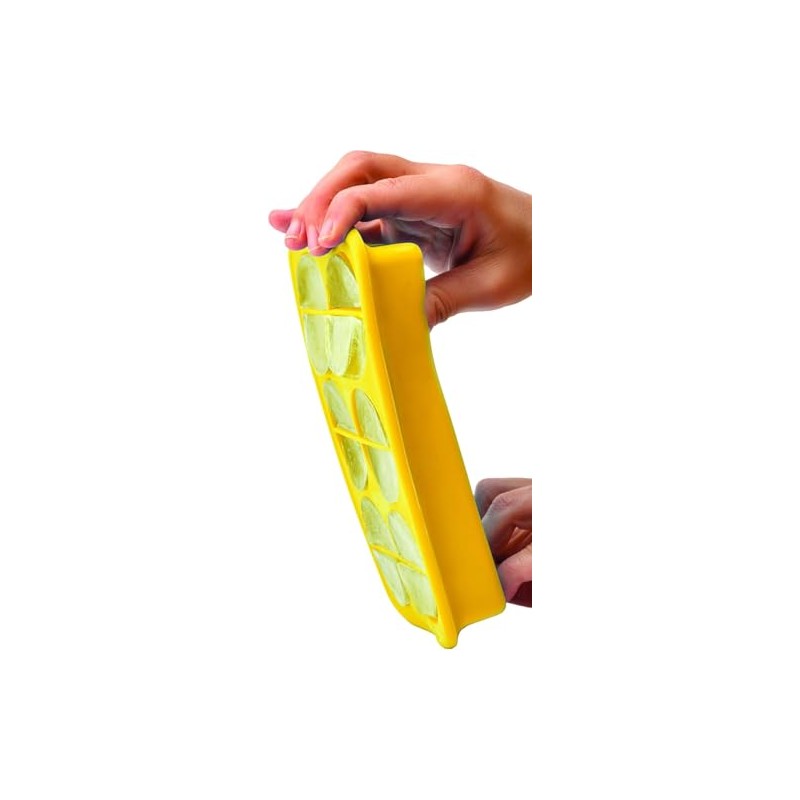 Joie Kitchen Gadgets 067742-291868 Silikon-Eiswürfelform mit Zitronenkeil, gelb