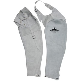 MCR Safety 38425MW Memphis Split Cow Leather Welding Sleeve with Adjustable Neck Strap, Gray, 25-Inch