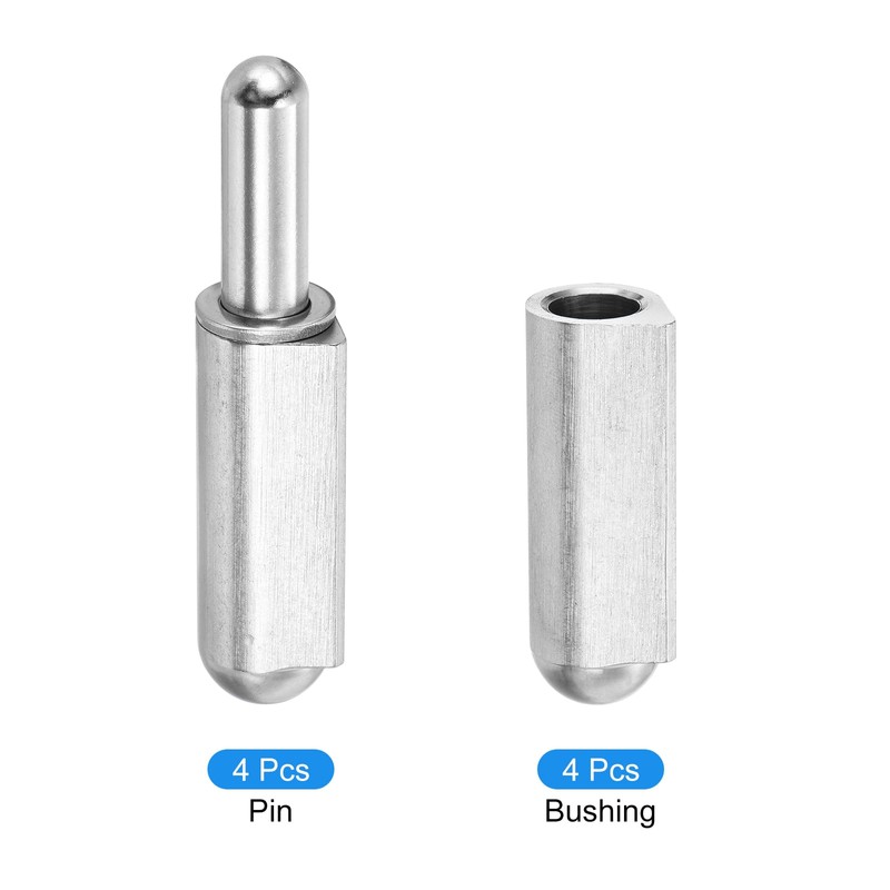 sourcing map Weld Barrel Hinges,4 Pack 4" Long 3/4" Diameter