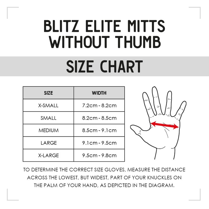 Blitz Elite Mitts Without Thumb - Black - X-Small