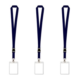 Beistle S54115BKAZ3, 3 Piece Lanyards with Card Holders, 25" (Black)