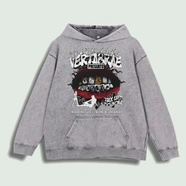 Vertebrae Graphic Hoodie 100% Cotton US Warehouse 6 ColorsColor: Purple, Size: L
