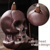 Backflow Incense Burner Purple Sands LED Light Skull Head Design