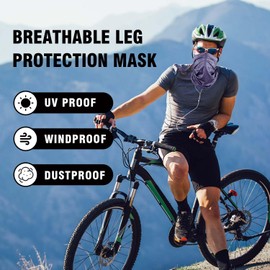 Tiny Chou 2 Pack UV Protection Neck Gaiter for Fishing Hunting Kayaking Hiking Cycling Sports and Other Outdoor Activities, Breathable Sun Protection Face Mask Bandana for Men & Women, Grey