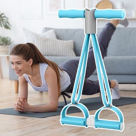 Tube Pedal Ankle Puller - Fitness Bands,4 Tube Tension Rope Auxiliary Device for Men, Women Leg, Arm, Waist Stretching Training Gym Sit up Workout Home Fitness