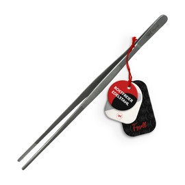 Fysell Cooking Tweezers 30.5 cm Extra Long for Cooking, Grilling & Baking - Stainless Steel Barbecue Tweezers - Kitchen Tweezers for Decorating, Serving & Turning - Dishwasher Safe Meat Tweezers