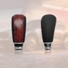 VKGUG Black Leather Walnut Wood Automatic Gear Shift Knob Stick