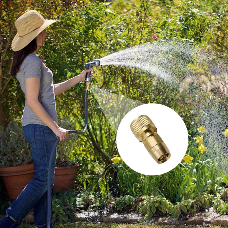 FUATY Expandable Garden Hose Repair Kit, Solid Brass Garden Retractable