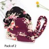 Urieo Women Braid Turban Headwrap Flower Printed Head Wrap Hat