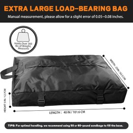 Heavy Duty Weighted Base Anchor for Portable Basketball Hoops Can Hold in Excess of 360 lbs, Weather Resistant Universal Basketball Hoop Weight for Base, to Secure Basketball Hoop, Black