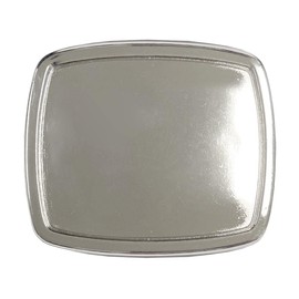 14442 Vintage Blank Plain Buckle Rectangular Belt Buckle Fits 1-1/2"(38mm) Belt Strap (Bright Silver)