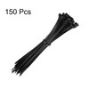 HARFINGTON 150pcs Reusable Cable Zip Ties, Plastic Nylon Ties Wraps,