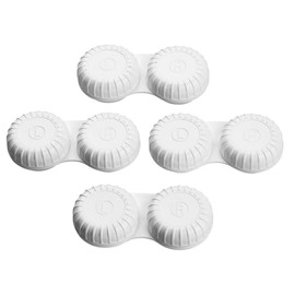 EYE DISCOVER Antimicrobial Glasses Case, Premium Case with Leak-proof Screw Lid (Pack of 4)