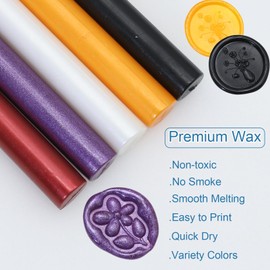 Glue Gun Wax Seal Sticks Red, Andotopee 10pcs Vintage Sealing Wax Sticks for Wax Seal Stamp, 0.43 X 5.3" Premium Wax Seal Wax Sticks for Wedding Invitation Letter Envelope Seal Stickers DIY (Red)